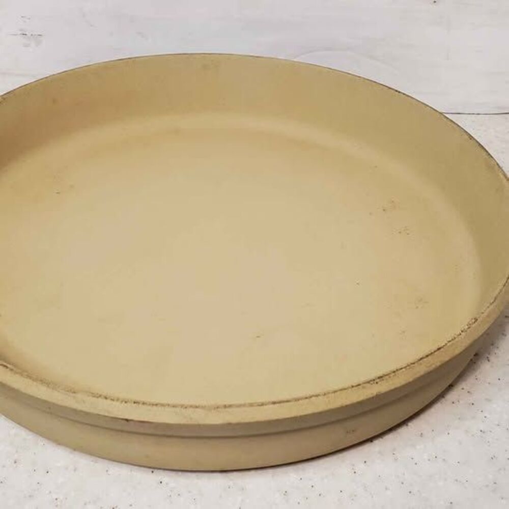 Retired Pampered Chef 11 Heritage Stoneware Round Baker Quiche Pie Casserole Bak